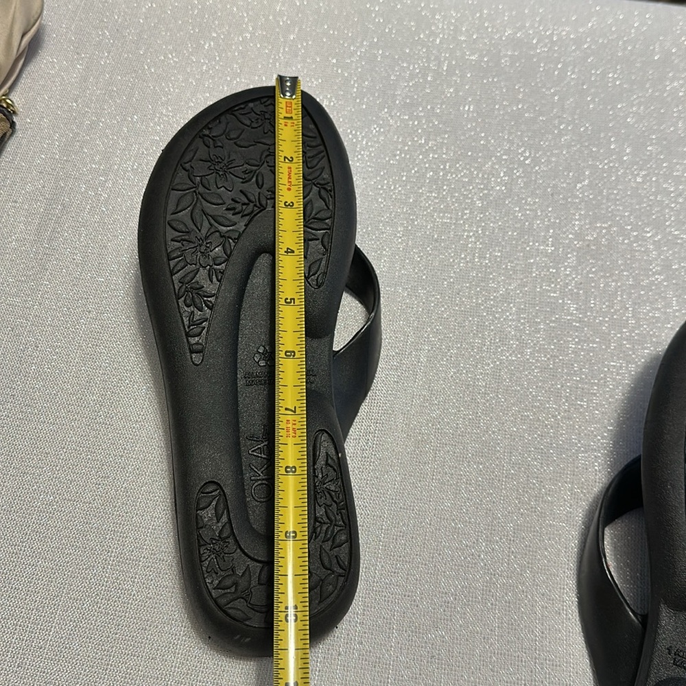 Oka B Teresa Turtle embellished thong sandals size L - Picture 6 of 8